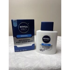 NIVEA MEN REPLENISHING POST SHAVE BALM 3.3 Oz Glass Bottle Rare